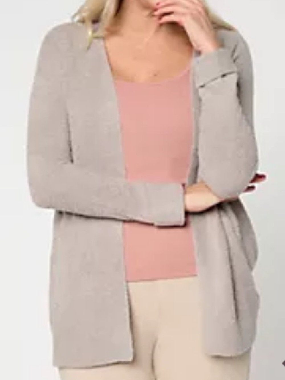 Barefoot Dreams CozyChic Lite knit in Pewter